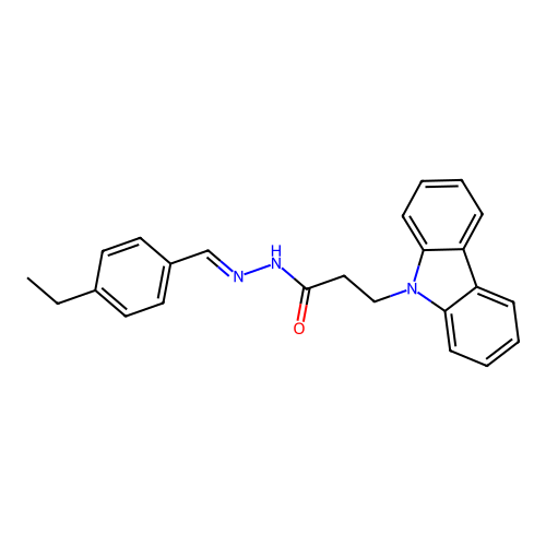 (E)-3-(9H-carbazol-9-yl)-N'-(4-ethylbenzylidene)propanehydrazide structure
