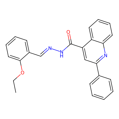 (E)-N'-(2-ethoxybenzylidene)-2-phenylquinoline-4-carbohydrazide structure