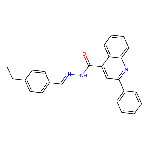 N'-[(E)-(4-ethylphenyl)methylidene]-2-phenylquinoline-4-carbohydrazide structure