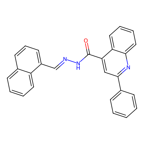 N'-[(E)-naphthalen-1-ylmethylidene]-2-phenylquinoline-4-carbohydrazide structure