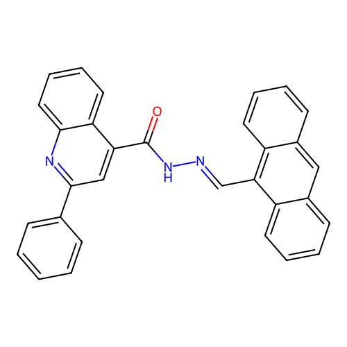 N'-[(E)-anthracen-9-ylmethylidene]-2-phenylquinoline-4-carbohydrazide structure