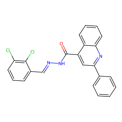 N'-[(E)-(2,3-dichlorophenyl)methylidene]-2-phenyl-4-quinolinecarbohydrazide structure