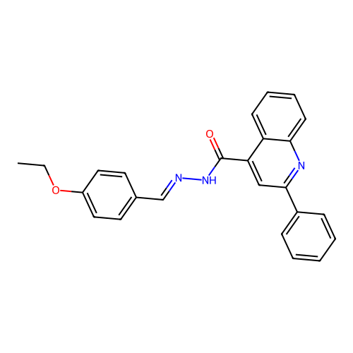 N'-[(E)-(4-ethoxyphenyl)methylidene]-2-phenyl-4-quinolinecarbohydrazide structure
