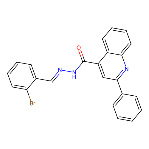 N'-[(E)-(2-bromophenyl)methylidene]-2-phenylquinoline-4-carbohydrazide structure