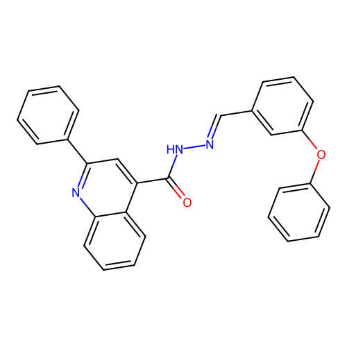 N'-[(E)-(3-phenoxyphenyl)methylidene]-2-phenylquinoline-4-carbohydrazide structure
