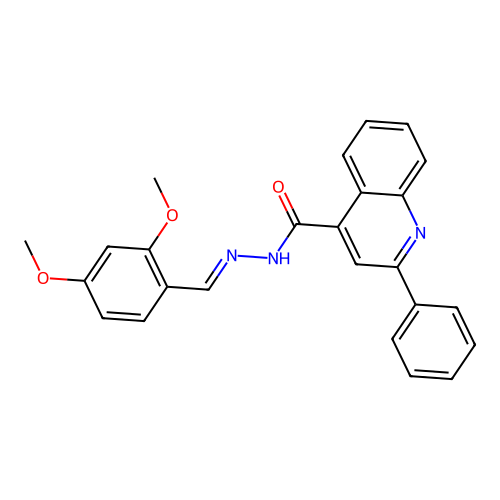 N'-[(E)-(2,4-dimethoxyphenyl)methylidene]-2-phenylquinoline-4-carbohydrazide structure
