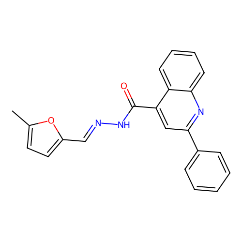 N'-[(E)-(5-methylfuran-2-yl)methylidene]-2-phenylquinoline-4-carbohydrazide structure