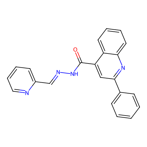 2-phenyl-N-[(E)-pyridin-2-ylmethylideneamino]quinoline-4-carboxamide structure