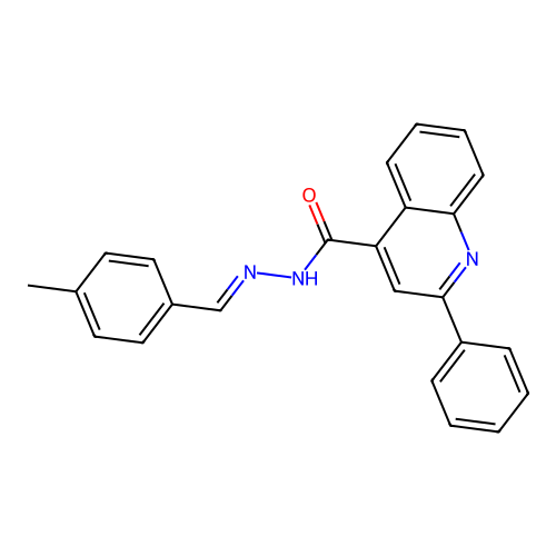 N'-[(E)-(4-methylphenyl)methylidene]-2-phenyl-4-quinolinecarbohydrazide structure