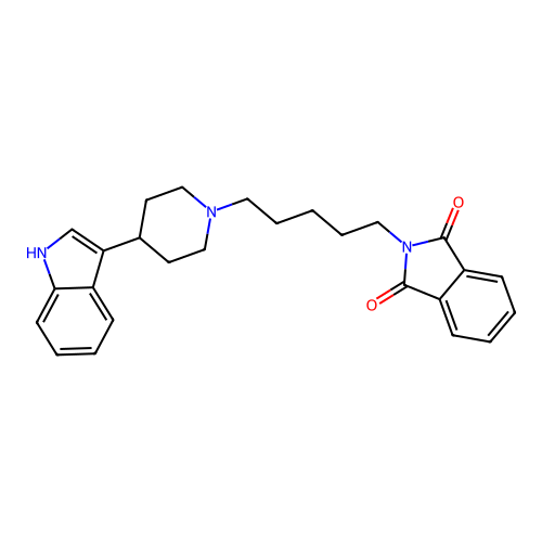 1H-Isoindole-1,3(2H)-dione, 2-[5-[4-(1H-indol-3-yl)-1-piperidinyl]pentyl]- structure