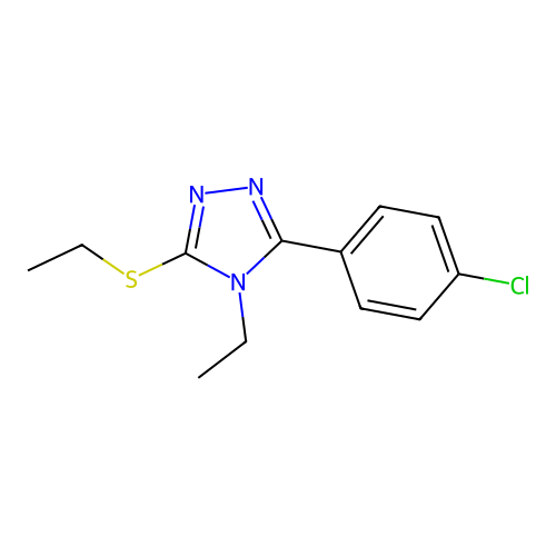 3-(4-Chlorophenyl)-4-ethyl-5-ethylsulfanyl-1,2,4-triazole structure