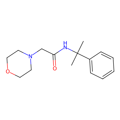 4-Morpholineacetamide, N-(alpha,alpha-dimethylbenzyl)- structure