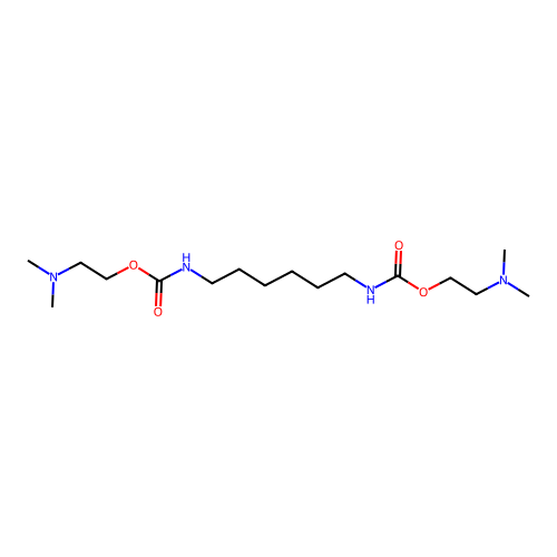 Bis(2-(dimethylamino)ethyl) N,N'-hexamethylenebiscarbamate structure
