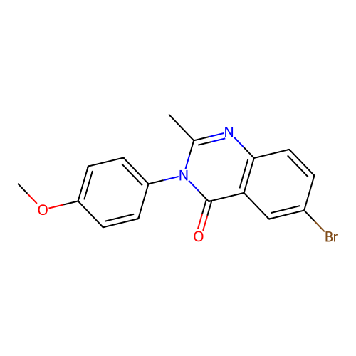6-bromo-3-(4-methoxyphenyl)-2-methylquinazolin-4(3H)-one structure