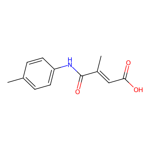 (E)-3-methyl-4-(4-methylanilino)-4-oxobut-2-enoic acid structure