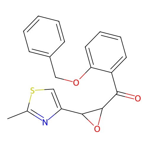 [3-(2-Methyl-1,3-thiazol-4-yl)oxiran-2-yl]-(2-phenylmethoxyphenyl)methanone structure