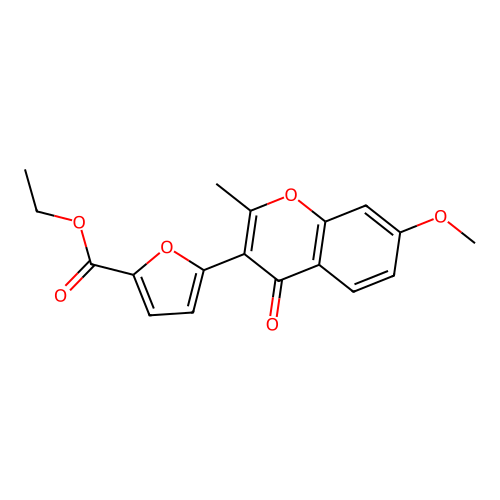 ethyl 5-(7-methoxy-2-methyl-4-oxo-4H-chromen-3-yl)furan-2-carboxylate structure