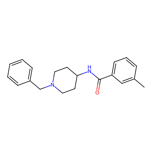 N-(1-benzylpiperidin-4-yl)-3-methylbenzamide structure