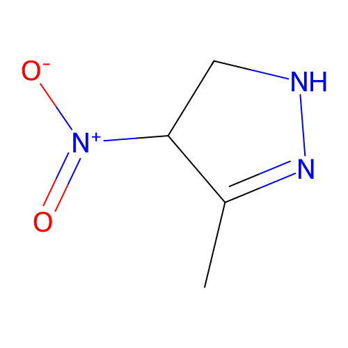 3-methyl-4-nitro-4,5-dihydro-1H-pyrazole structure