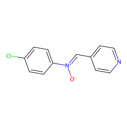 (Z)-4-chloro-N-(pyridin-4-ylmethylene)aniline oxide structure
