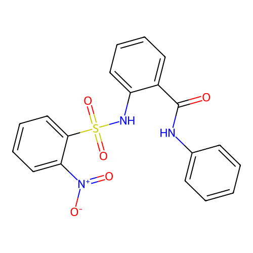 2-{[(2-nitrophenyl)sulfonyl]amino}-N-phenylbenzamide structure