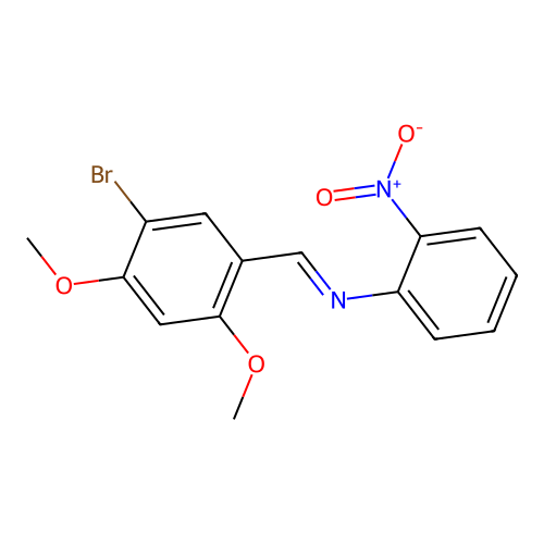 N-[(E)-(5-bromo-2,4-dimethoxyphenyl)methylidene]-2-nitroaniline structure