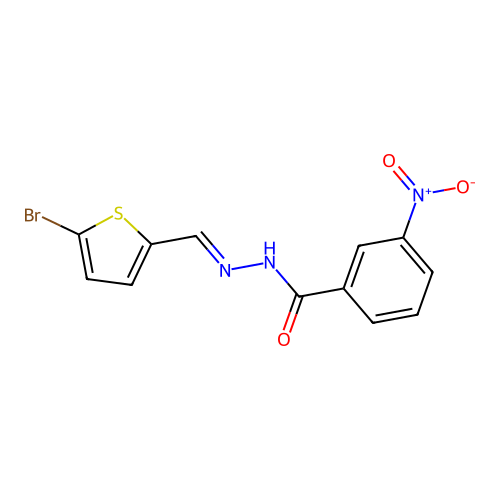N'-[(5-bromo-2-thienyl)methylene]-3-nitrobenzohydrazide structure