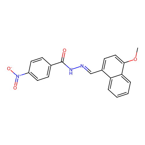 4-nitro-N'-[(4-methoxy-1-naphthyl)methylene]benzohydrazide structure