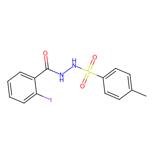 2-iodo-N'-[(4-methylphenyl)sulfonyl]benzohydrazide structure