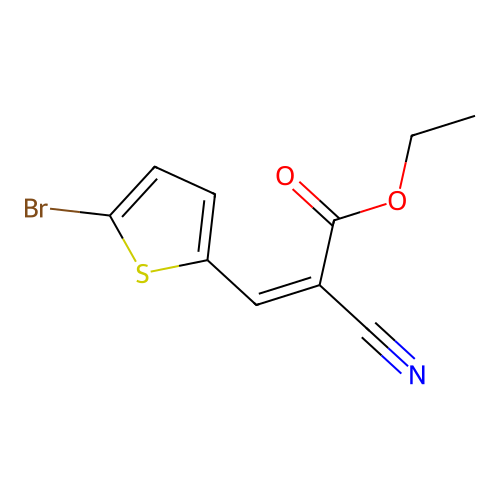 ethyl (Z)-3-(5-bromothiophen-2-yl)-2-cyanoprop-2-enoate structure