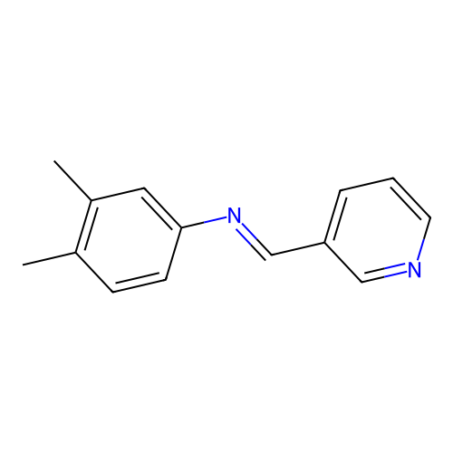 3,4-dimethyl-N-[(E)-pyridin-3-ylmethylidene]aniline structure