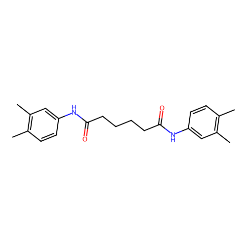 N,N'-bis(3,4-dimethylphenyl)hexanediamide structure