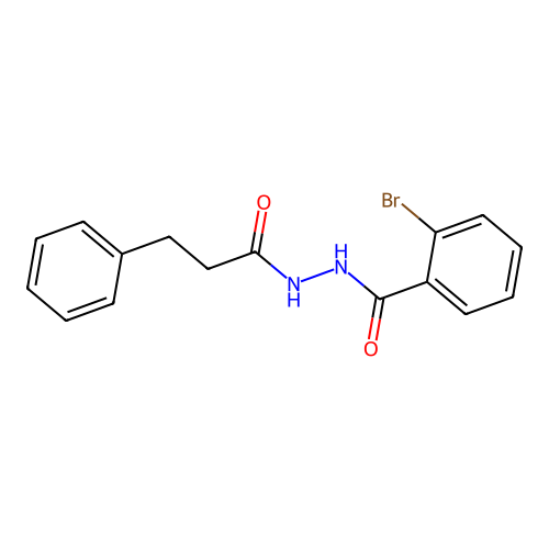 2-bromo-N'-(3-phenylpropanoyl)benzohydrazide structure