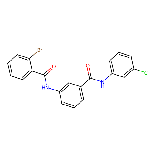 2-bromo-N-{3-[(3-chlorophenyl)carbamoyl]phenyl}benzamide structure