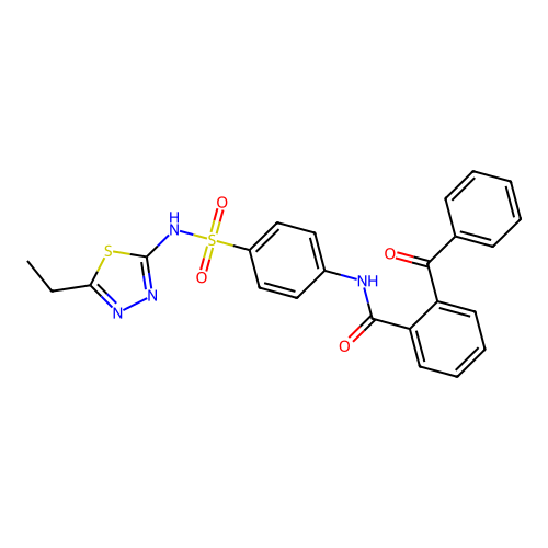 2-benzoyl-N-(4-{[(5-ethyl-1,3,4-thiadiazol-2-yl)amino]sulfonyl}phenyl)benzamide structure