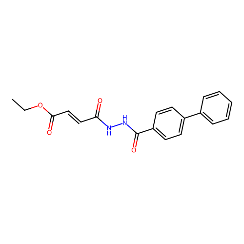 ethyl (2E)-4-[2-(biphenyl-4-ylcarbonyl)hydrazinyl]-4-oxobut-2-enoate structure
