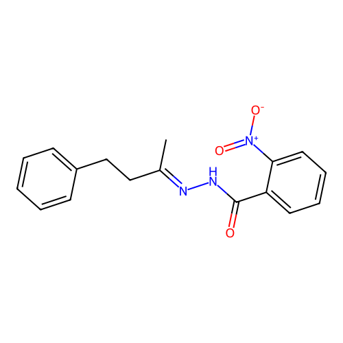 2-nitro-N'-(1-methyl-3-phenylpropylidene)benzohydrazide structure