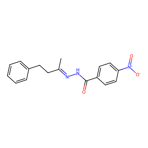 4-nitro-N'-[(2E)-4-phenylbutan-2-ylidene]benzohydrazide structure