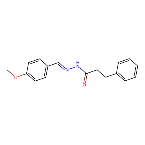 N'-(4-methoxybenzylidene)-3-phenylpropanohydrazide structure