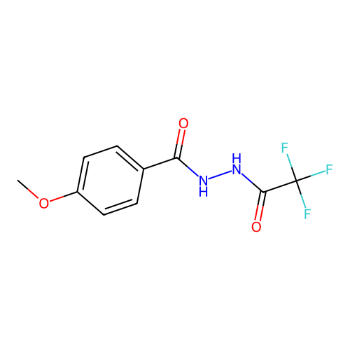 4-methoxy-N'-(trifluoroacetyl)benzohydrazide structure