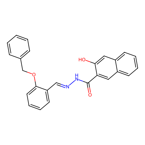N'-[(E)-[2-(Benzyloxy)phenyl]methylidene]-3-hydroxynaphthalene-2-carbohydrazide structure