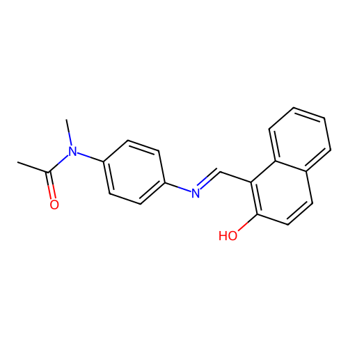 N-methyl-N-[4-[(2-oxo-1-naphthalenylidene)methylamino]phenyl]acetamide structure