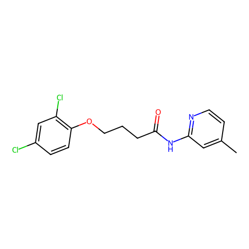 4-(2,4-dichlorophenoxy)-N-(4-methylpyridin-2-yl)butanamide structure