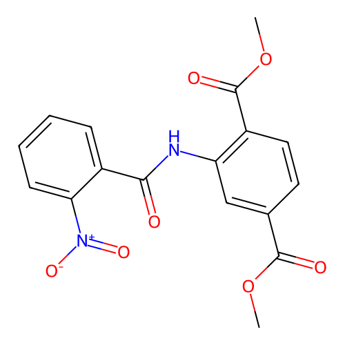 Dimethyl 2-[(2-nitrobenzoyl)amino]terephthalate structure
