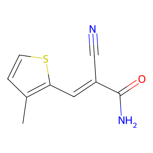 2-Cyano-3-(3-methyl-2-thienyl)acrylamide structure