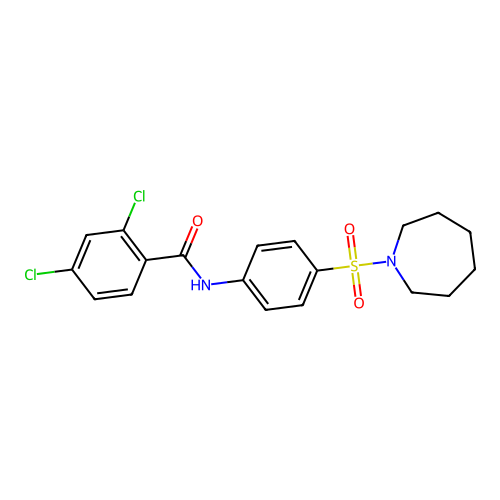 N-[4-(azepan-1-ylsulfonyl)phenyl]-2,4-dichlorobenzamide structure