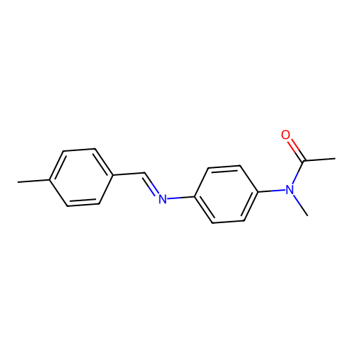 N-methyl-N-{4-[(4-methylbenzylidene)amino]phenyl}acetamide structure