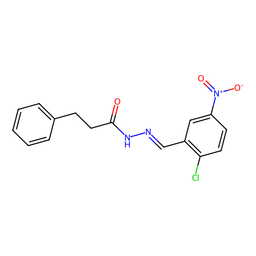 N'-(2-chloro-5-nitrobenzylidene)-3-phenylpropanohydrazide structure