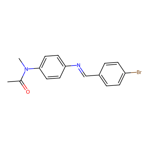 N-(4-{[(E)-(4-bromophenyl)methylidene]amino}phenyl)-N-methylacetamide structure