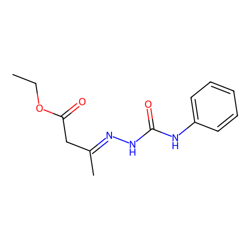 Ethyl 3-[(anilinocarbonyl)hydrazono]butanoate structure